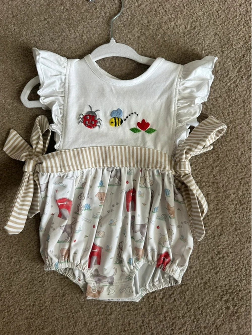 Seaside Smocked Girl's Bubble